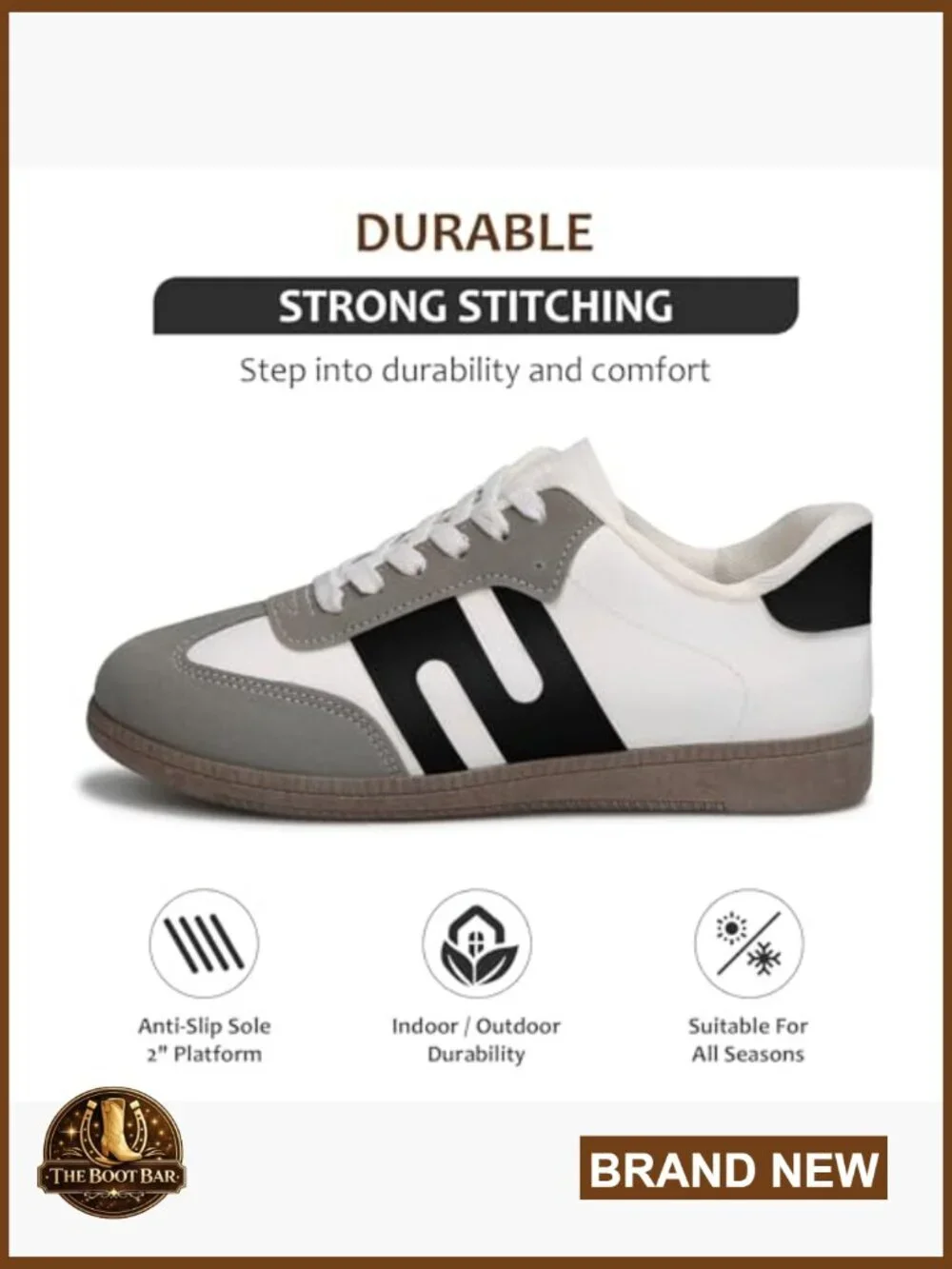 Women's Retro Gum Sole Fashion Sneakers Casual Lace Up Leather Skate Shoes